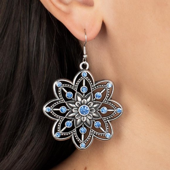 paparazzi Jewelry - Prismatic Perennial - Blue Earrings